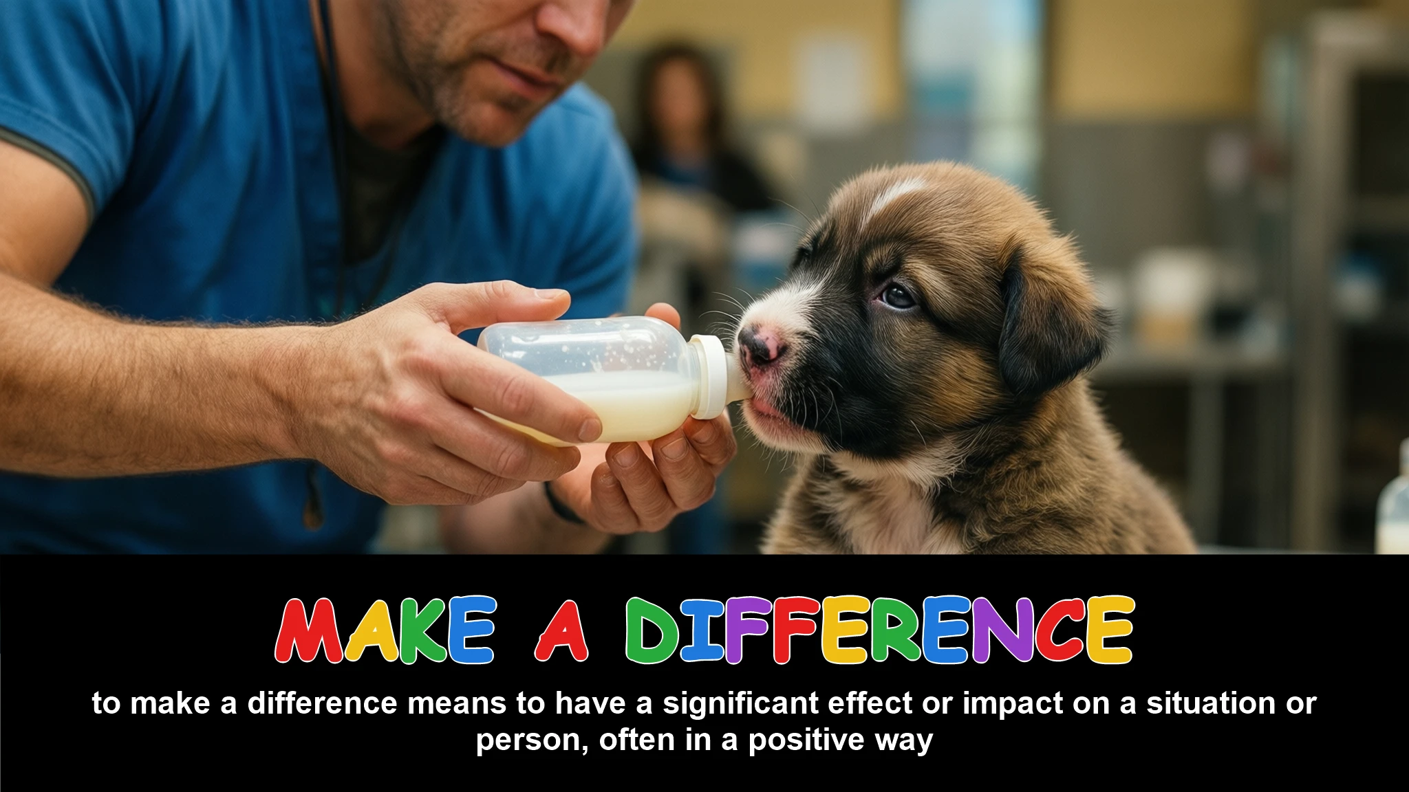 English Illustration for make a difference